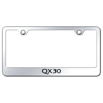 Infiniti QX30 Laser Etched Logo Stainless Steel License Plate Frame (Chrome)