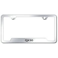 thumbnail image 1 of Infiniti QX50 Laser Etched Logo Cut-Out License Plate Frame (Chrome), 1 of 3