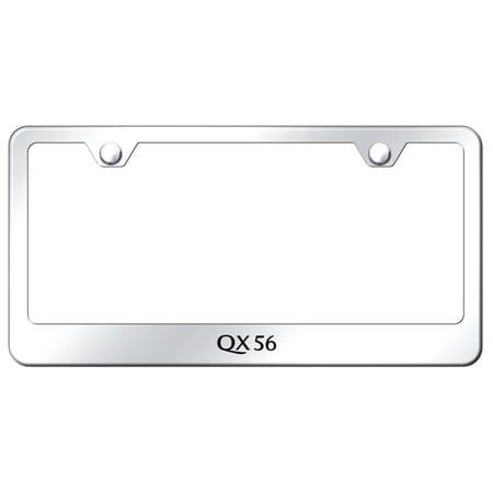 Infiniti QX56 Laser Etched Logo Stainless Steel License Plate Frame (Chrome)