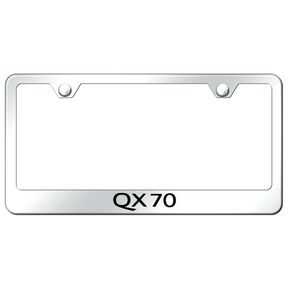 Infiniti QX70 Laser Etched Logo Stainless Steel License Plate Frame (Chrome)