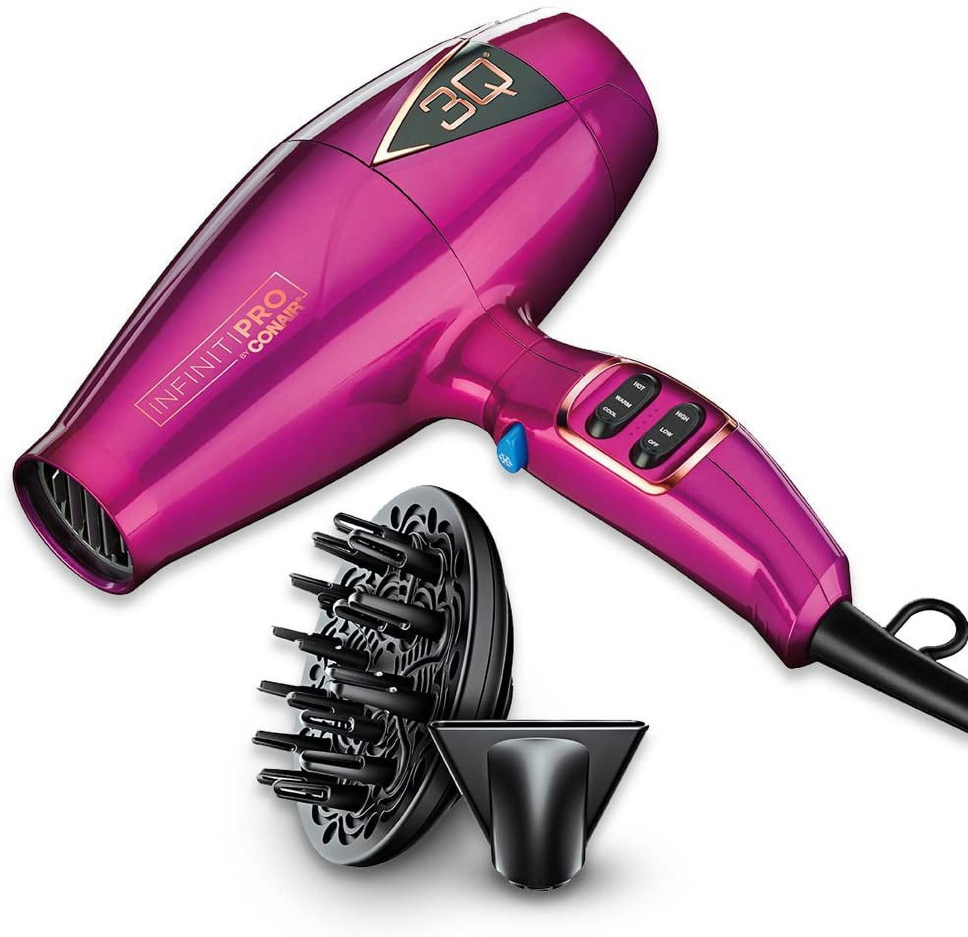 InfinitiPRO by Conair 3Q HeatProtect Hair Dryer, Pink, 3QMS - image 1 of 15