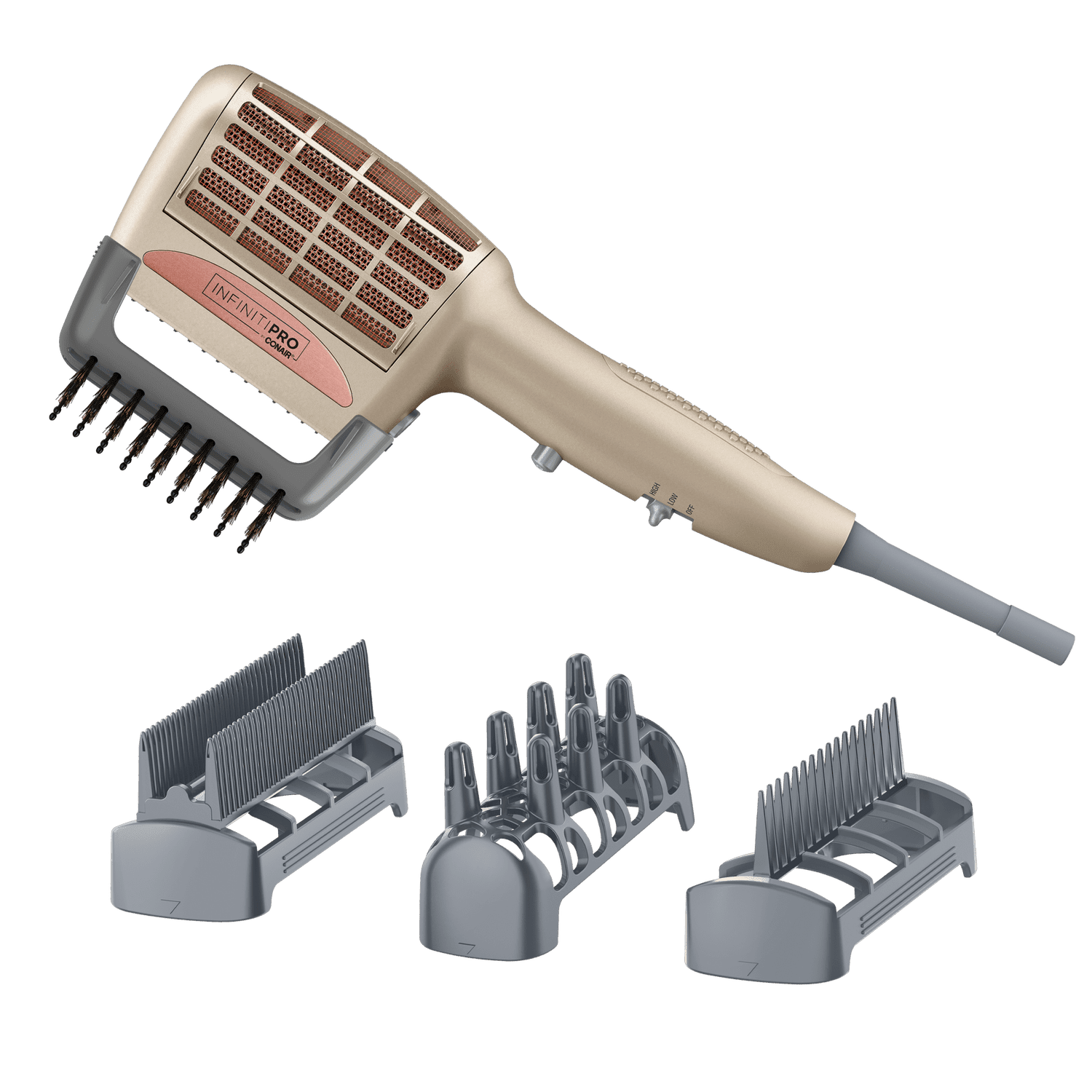 InfPRO Frizz-Free Styler Dryer w/4 Attachments