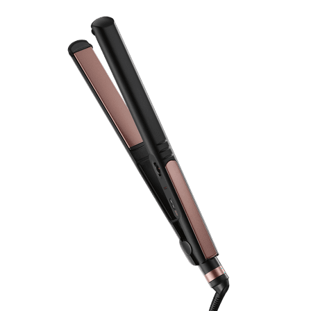 INFINITI PRO CONAIR Rose Gold Ceramic Flat Iron Hair Straightener, 1 in, 30 Heat Settings