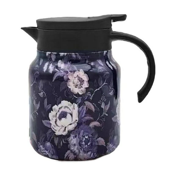 Infinitne Vintage Floral Pattern Tea Built-in Infuser,800/1000ml Stainless Steel Loose Leaf Teapot with Infuser,6-12 Hours Long-Lasting Heat Retention for Home Office Use