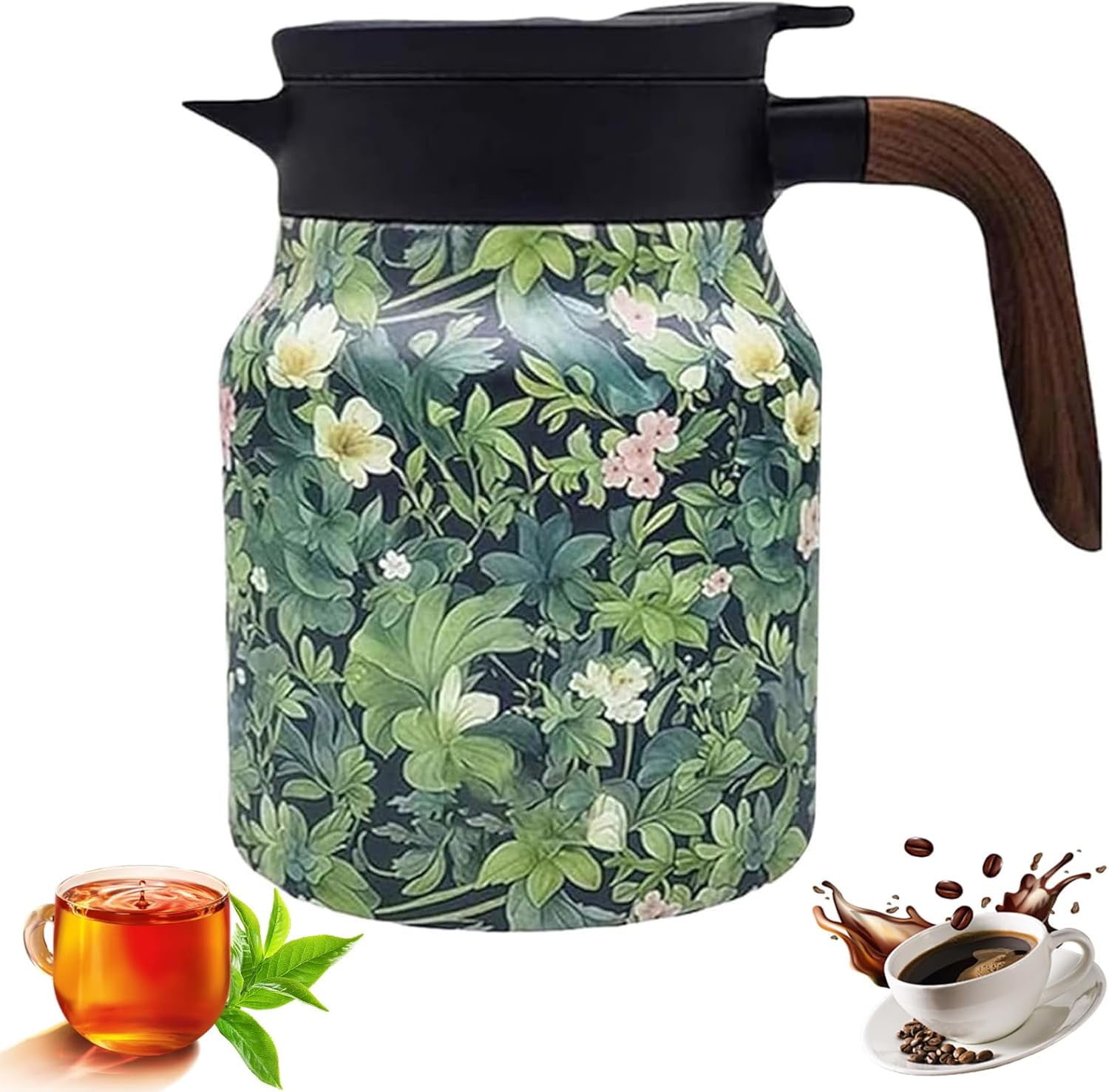 Infinitne Vintage Teekanne 1000ml - Isolierte Edelstahlkanne Mit Sieb