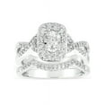 thumbnail image 1 of Infinity 1 Carat Round Diamond Wedding Ring Set in White Gold, 1 of 3