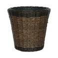 thumbnail image 1 of Infinity 14" Round Brown Plastic Woven Wicker Planter, 1 of 3