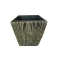thumbnail image 1 of Infinity 18" Square Gray Plastic Wicker Planter, 1 of 4