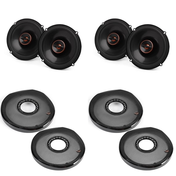 Infinity 2-Pairs REF607F Reference Series 6.5" Extreme-performance Coax Speakers with 2-Pairs of OEM Grills