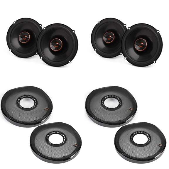 Infinity 2-Pairs REF607F Reference Series 6.5" Extreme-performance Coax Speakers with 2-Pairs of OEM Grills