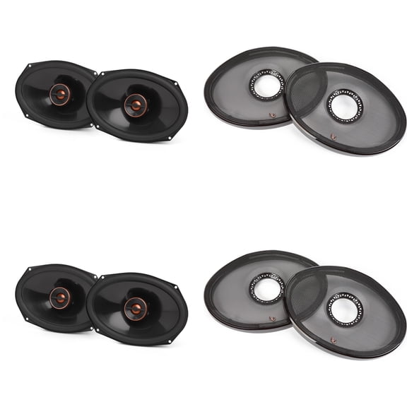 Infinity 2-Pairs REF697F 6x9" Extreme-performance Automotive Coaxial Speakers with 2-Pairs of OEM Grills