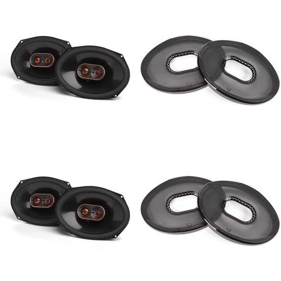 Infinity 2-Pairs REF697MF Extreme-performance Coax Speakers with 2-Pairs of OEM Grills