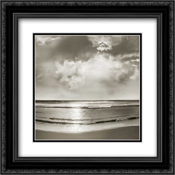 Infinity 2x Matted 20x20 Black Ornate Framed Art Print by Calascibetta, Mike