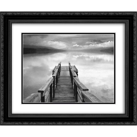 Infinity 2x Matted 24x20 Black Ornate Framed Art Print by Gary Faye