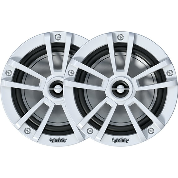 INF822MLW Infinity 822MLW Marine 8 Inch RGB LED Coaxial Speakers - White