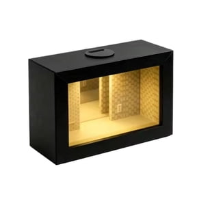 Infinity Abyss Mirror Frame, 7.13 in Endless Corridor Optical Illusion Tabletop Shadow Box Decor