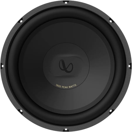 Infinity Alpha 121W 12" Car Audio Subwoofer, 250 Watts RMS / 1,800 W Peak Power, 4 Ohm, Accurate Bass, Shallow Mount Depth for Sealed or Ported Enclosures (Sold Separately)