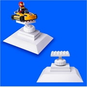BrickMaster Displays, Infinity Angle Building Block Stand 2-Pack, White   Adjustable stand Compatible with LEGO Sets