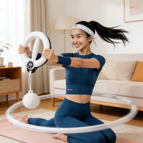 Infinity Arm Hoop,Infinity Hoop For Arms And Shoulder Exercise Equipment, Smart Flabby Arm Exerciser With Digital Tracker, 1.21Lbs Pc Hand-Crank Forearm Workout For Upper Body Toning