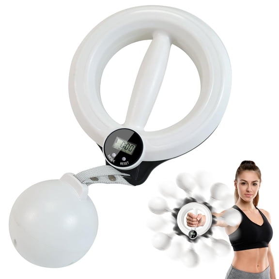 Infinity Arm Hoop with Digital Tracker  Smart Flabby Arm Exerciser for Upper Body Toning, 1.21 lbs Hand-Crank Shoulder & Forearm Workout