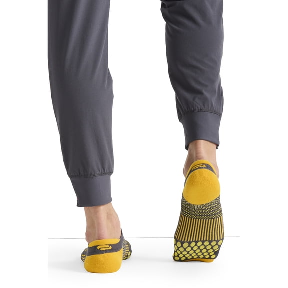 Infinity Athletic Ankle High Socks With Cushioned Heel Tab and Moisture Wicking Technology - HUSTLE, Small/Medium, Gold/Pewter/White