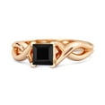 thumbnail image 1 of Infinity Band 925 Sterling Silver Rose Vermeil Square Cut 0.50 Ctw Valentines Day Gifts Ring, 1 of 3