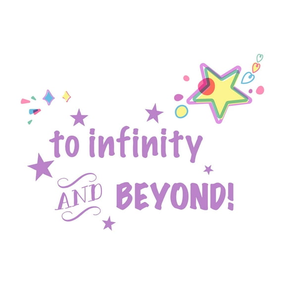 To Infinity And Beyond Beautiful Love Forever Quote Vinyl wall Design Wall Art Sticker Designs Vinyl Stickers For Home House Walls Rooms Windows Bedroom Decoration Size (28x28 inch)