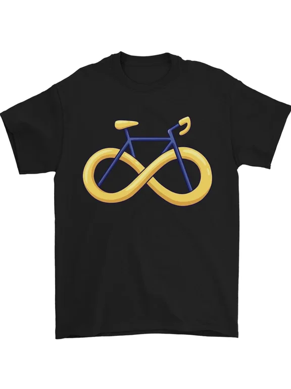 Infinity Bicycle T-Shirt BLACK Unisex S-5XL Hot Trending Shirt, Vintage Birthday Gift