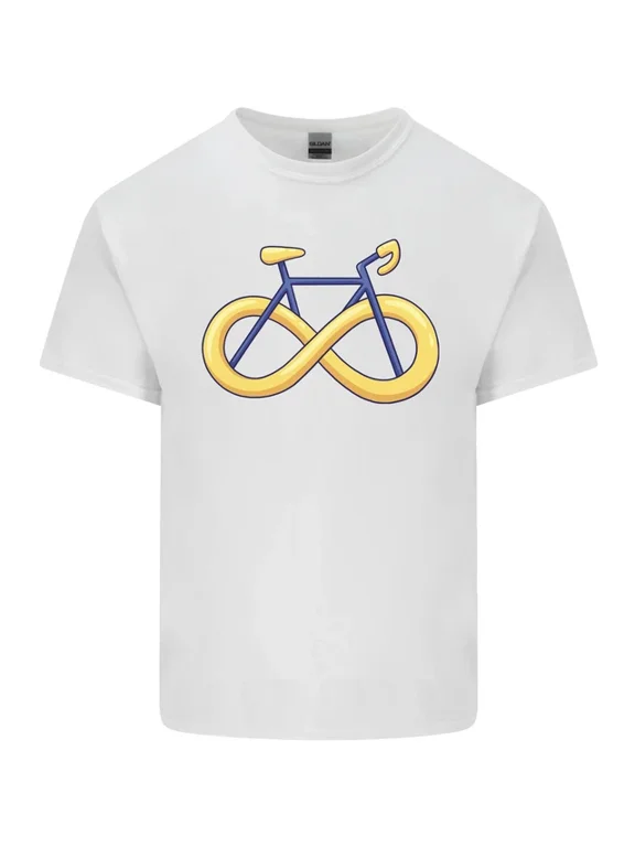 Infinity Bicycle T-Shirt WHITE Unisex S-5XL Hot Trending Shirt, Vintage Birthday Gift