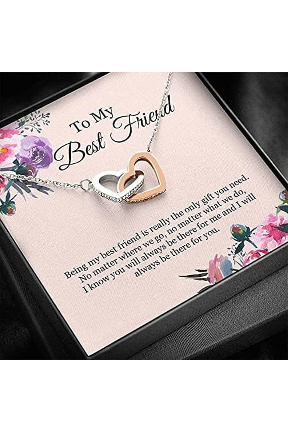 Infinity Bracelet Necklace Message Card, Relationship gifts, Girlfriend idea long-distance relationship jewelry, Girlfriend Valentine, Christmas, Birthday I will always be there for you