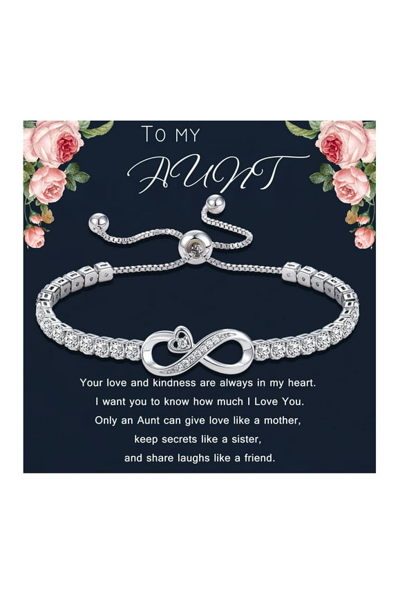 Infinity Bracelets for Women Adjustable Zircon Bracelet Anniversary Gifts