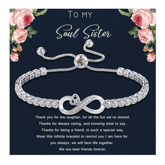 Infinity Bracelets for Women Adjustable Zircon Bracelet Anniversary Gifts
