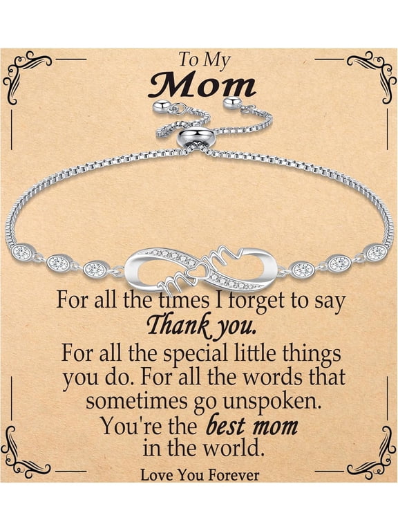 Infinity Bracelets for Women Gifts for Daughter, Mom, Grandma, Sister Adujustable Link Braceles Gifts for Birthday, Christamas, Mothers Day