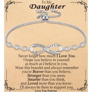 Infinity Bracelets for Women Gifts for Daughter, Mom, Grandma, Sister Adujustable Link Braceles Gifts for Birthday, Christamas, Mothers Day