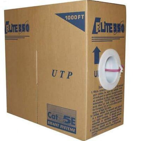 Infinity Cable CAT5E Stranded CM 100% Pure Copper, Bulk Cable 1000ft. Pull Box, Pink
