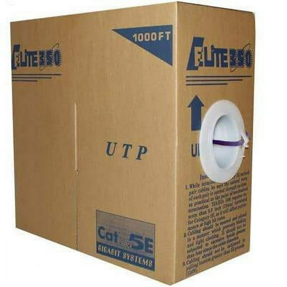 Infinity Cable CAT5E Stranded CM 100% Pure Copper, Bulk Cable 1000ft. Pull Box, Violet