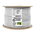 thumbnail image 1 of Infinity Cable Plenum CAT6A 650MHz Solid CMP Rated 100% Pure Copper, 1000 Ft. Bulk Cable Reel, White, 1 of 7
