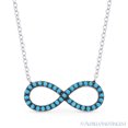 thumbnail image 1 of Infinity Charm Nano Crystal Pendant & Chain Necklace in .925 Sterling Silver w/ Rhodium, 1 of 1