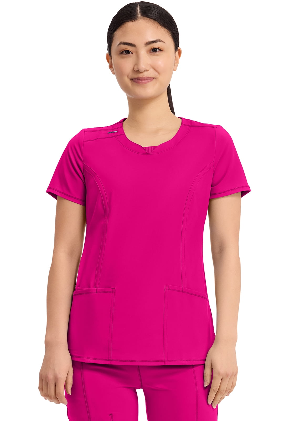 Cherokee Infinity Women's Round Neck Scrubs Top 2624A with Ample Pocket ...