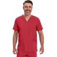 thumbnail image 1 of Infinity Cherokee V- Neck Men's Scrub Top with Rib Knit Back Panels with 3 Pockets and 360 Stretch - CK900A, 1 of 8