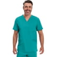 thumbnail image 1 of Infinity Cherokee V- Neck Men's Scrub Top with Rib Knit Back Panels with 3 Pockets and 360 Stretch - CK900A, 1 of 9