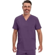Infinity Cherokee V- Neck Mens Scrub Top with Rib Knit Back Panels with 3 Pockets and 360 Stretch - CK900A