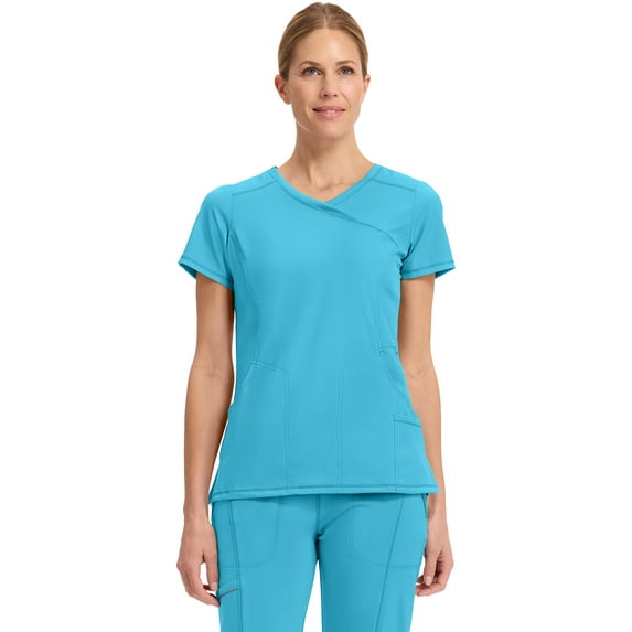 Infinity Cherokee Women Nurse Scrubs Top Mock Wrap with 2 Pockets - 2625A