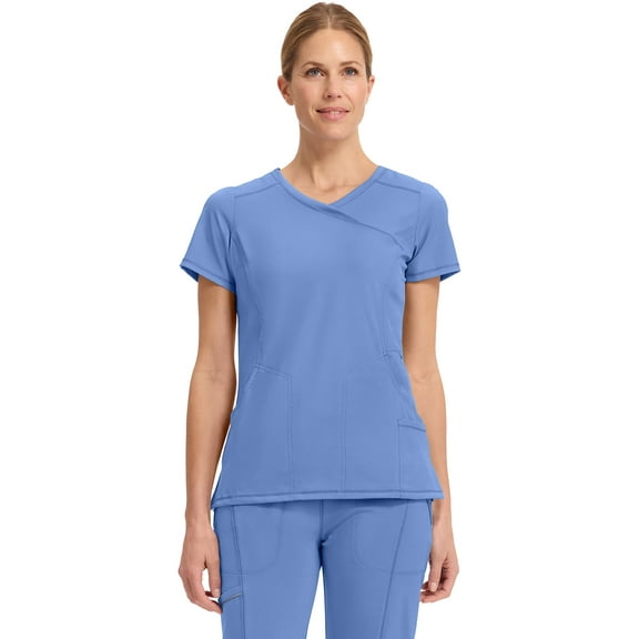 Infinity Cherokee Women Nurse Scrubs Top Mock Wrap with 2 Pockets - 2625A