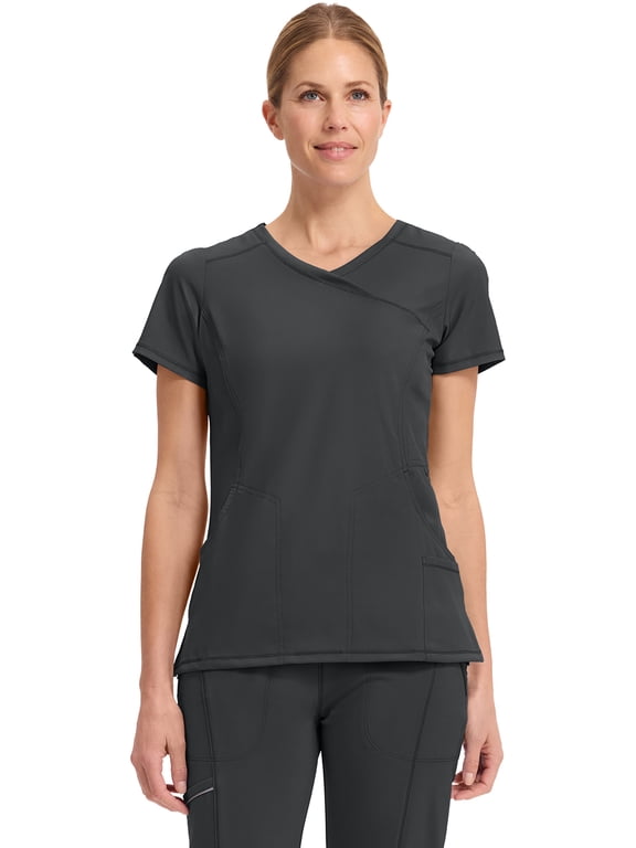 Infinity Cherokee Women Nurse Scrubs Top Mock Wrap with 2 Pockets - 2625A