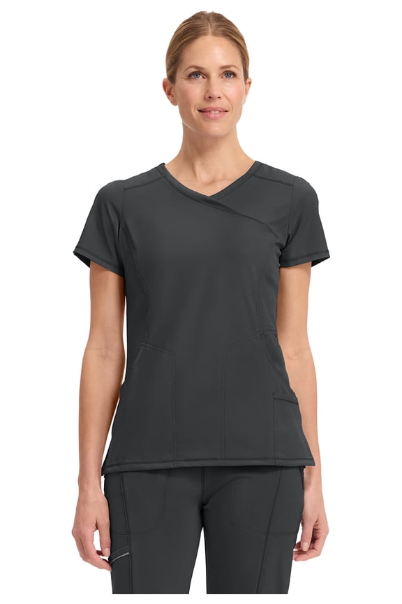 Infinity Cherokee Women Nurse Scrubs Top Mock Wrap with 2 Pockets - 2625A