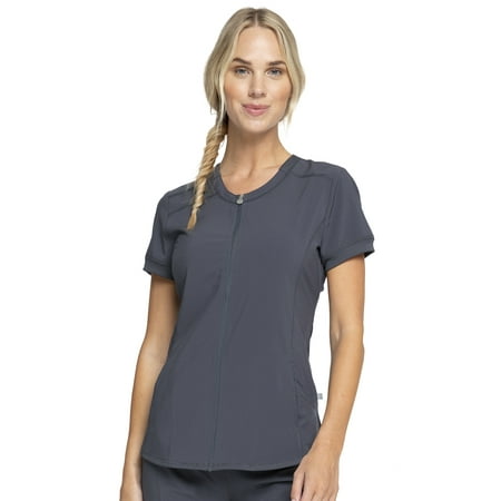 Infinity Cherokee Women Nurse Scrubs Top Zip Front V-Neck CK810A