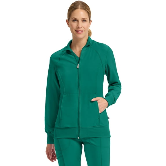 Infinity Cherokee Zip Front Scrub Jackets for Women, 4-Way Stretch Fabric, 2391A