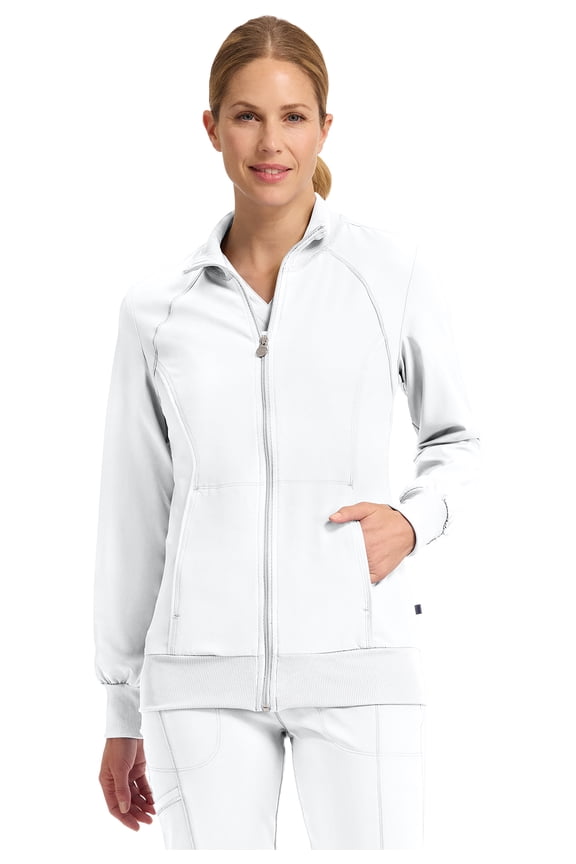 Infinity Cherokee Zip Front Scrub Jackets for Women, 4-Way Stretch Fabric, 2391A
