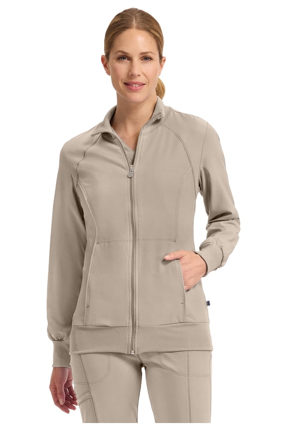 Infinity Cherokee Zip Front Scrub Jackets for Women, 4-Way Stretch Fabric, 2391A